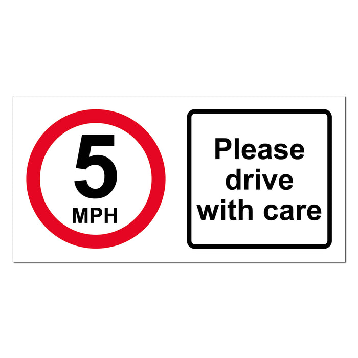 5 MPH Awareness Safety Sign