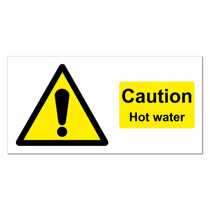 Caution Hot Water Safety Sign