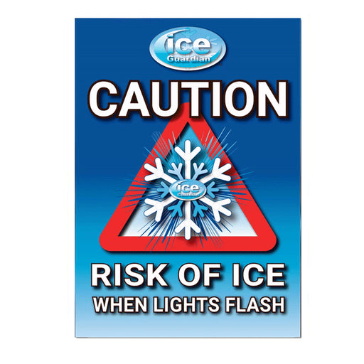 Ice Warning Flashing LED Safety Sign