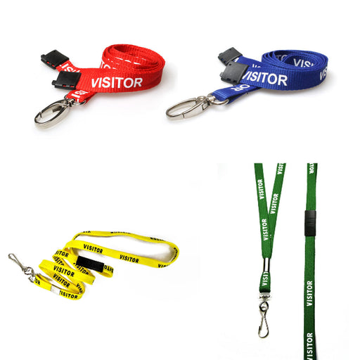 Lanyards Printed with Visitor (Packs of 10)