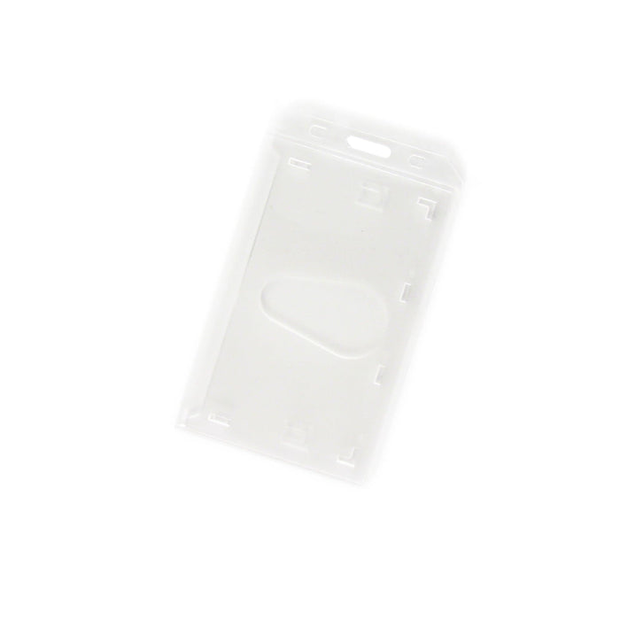 Clear Portrait ID Card Holder with thumbslot empty