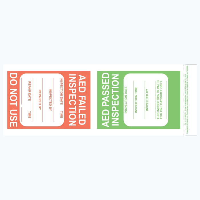 AED Inspection Checklist (Pad of 30)