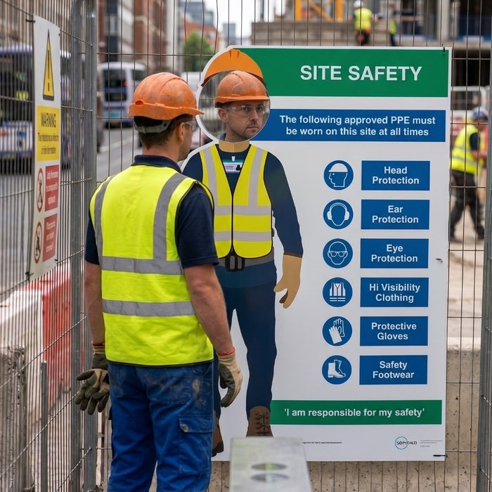 Construction PPE Mirror Board