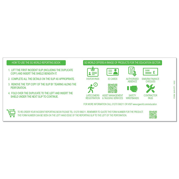 School Incident Reporting Form (Pad of 30)