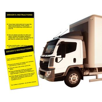 Image of a vulnerable load card and a lorry. 