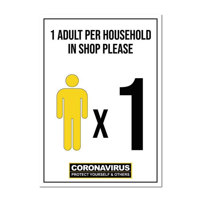 1 Adult Per Household, Window Cling, SG World
