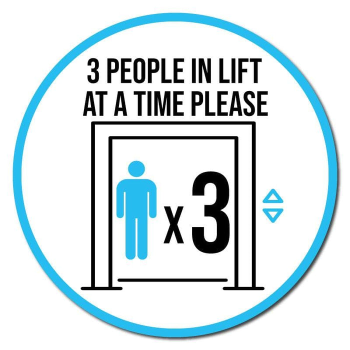 3 People At A Time In Lift, Carpet Stickers - | SG World