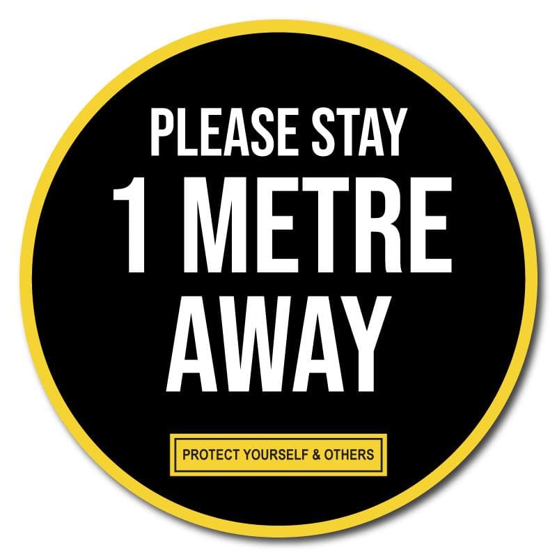 Please Stay 1 Metre Away, Carpet Sticker - | SG World
