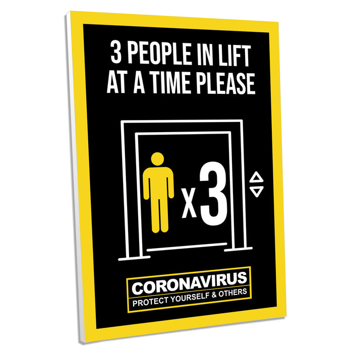 3 People In Lift, Foamex Sign (Pack of 5) - | SG World