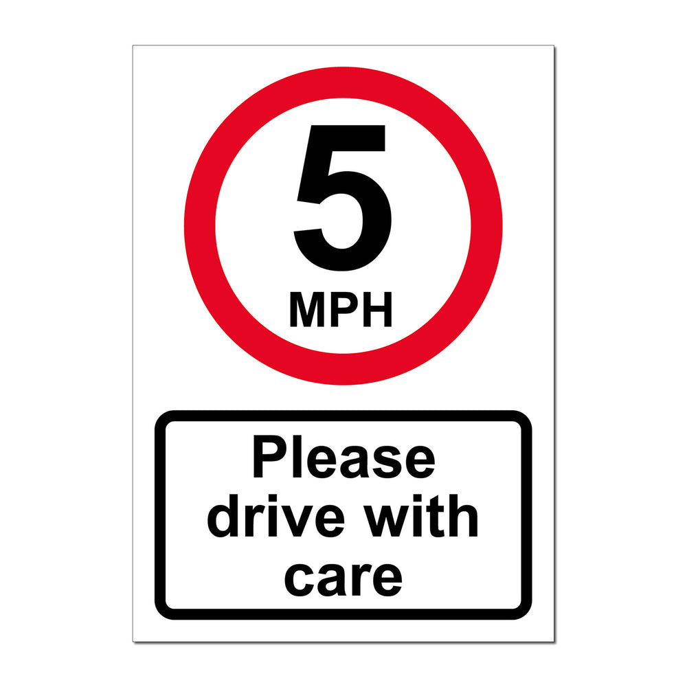 5 MPH Awareness Safety Sign