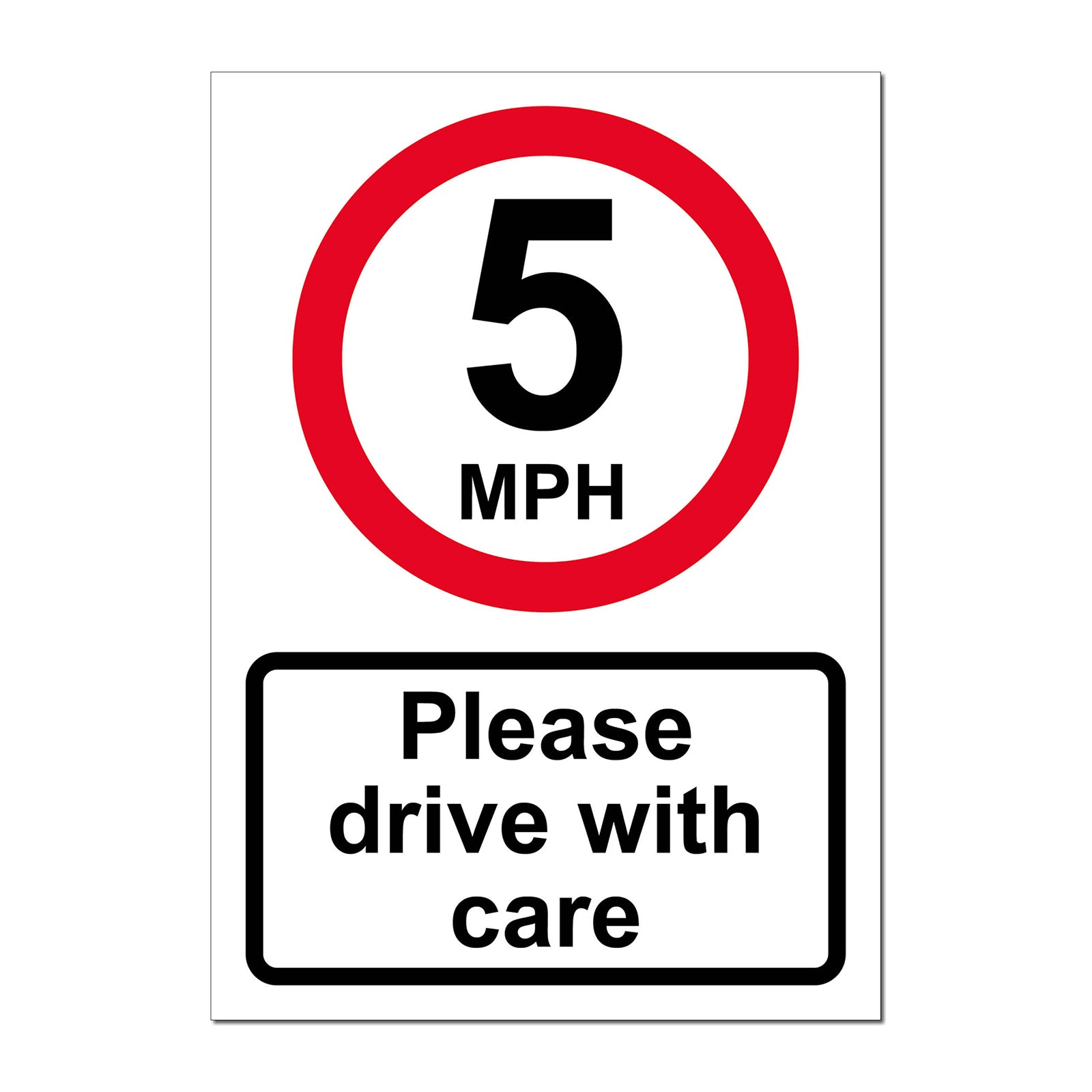 5mph Sign Square Sign 5 MPH Awareness Safety Sign | SG World | SG World