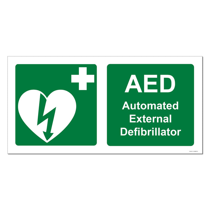 AED Automated External Defibrillator Safety Sign