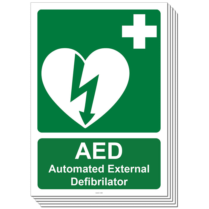 AED Automated External Defibrillator Safety Sign