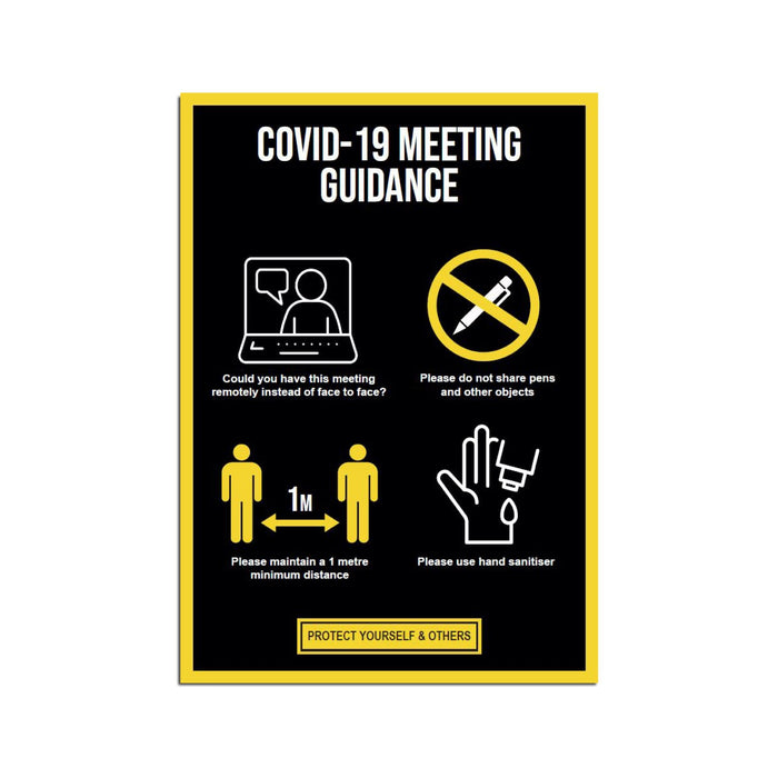 1 Metre Meeting, Guidance Poster For Offices SG World