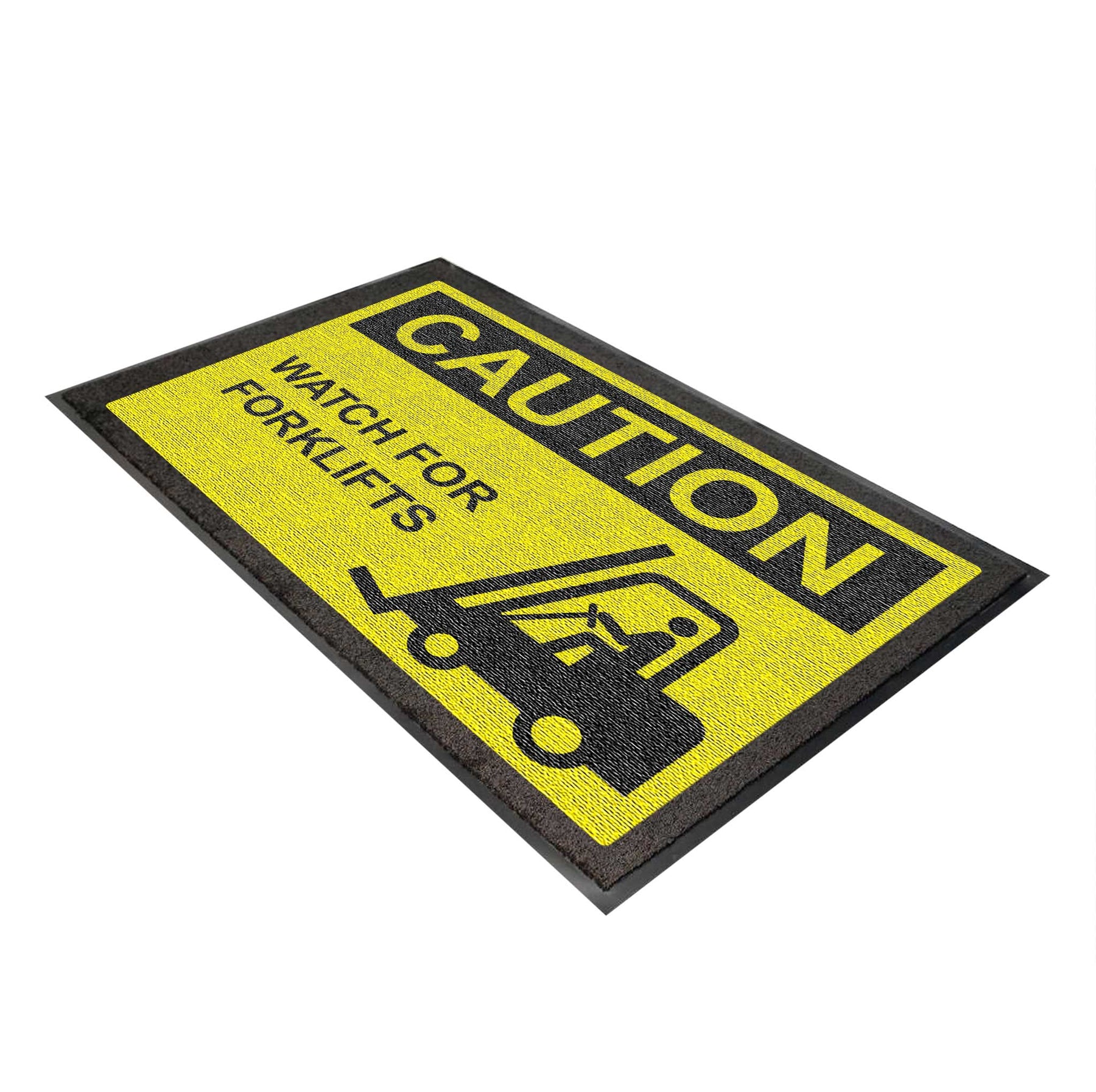 Caution Forklifts Safety Mat 850mm x 1200mm