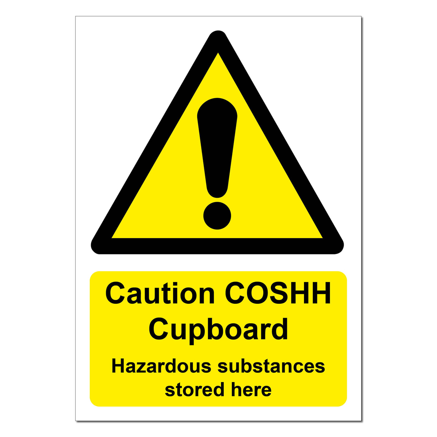 Caution COSHH Cupboard Safety Sign | SG World | SG World