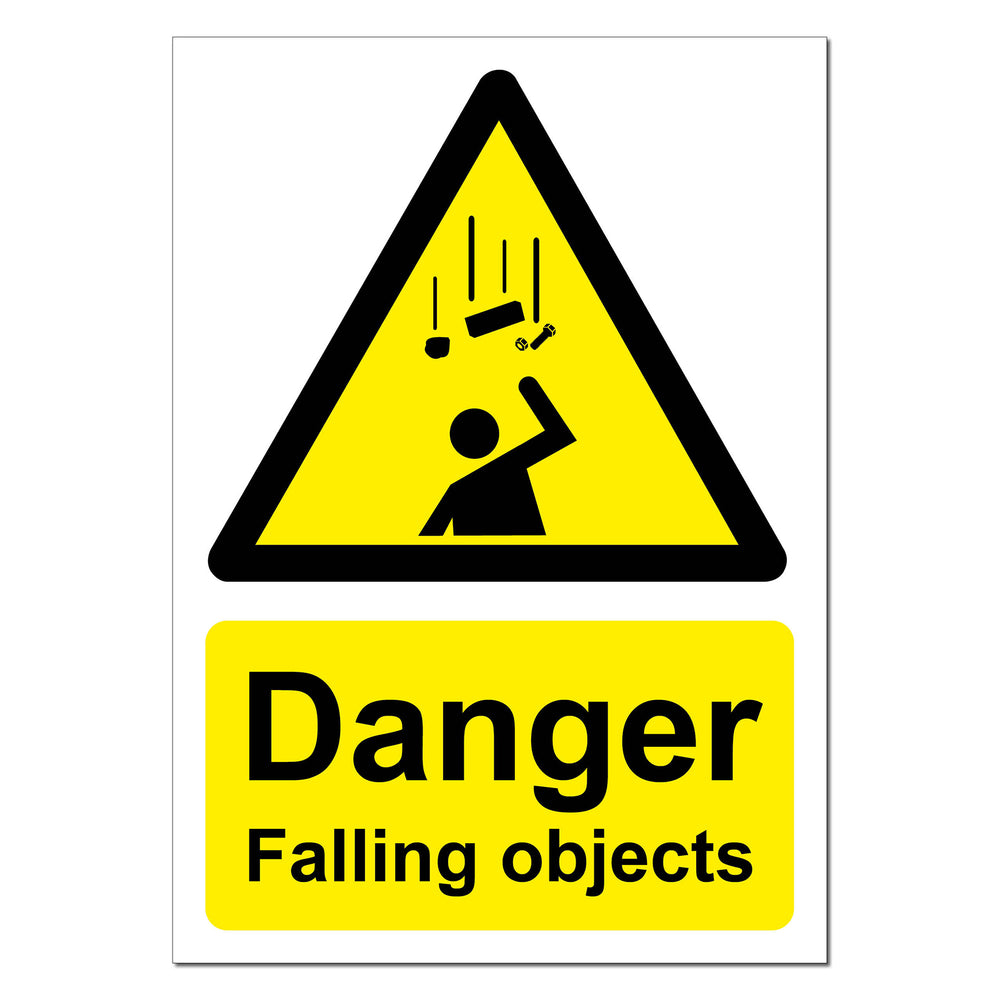 Caution Falling Objects Safety Sign