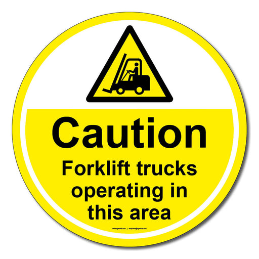 Caution Forklift Floor Safety Sign