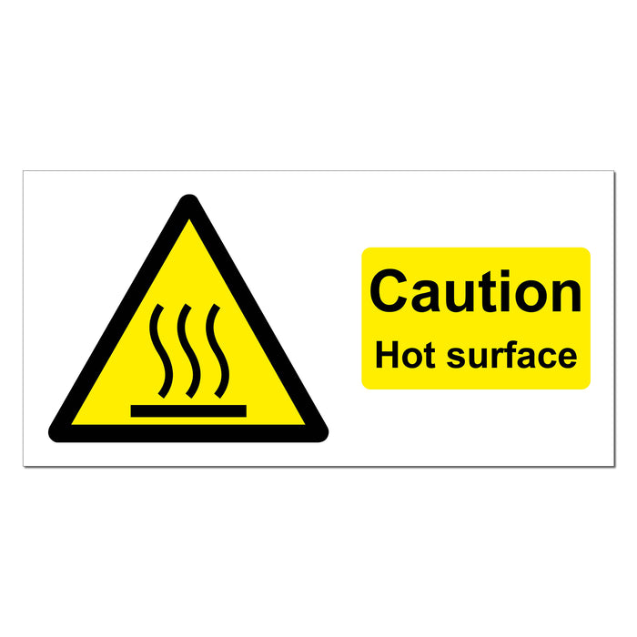 Caution Hot Surface Safety Sign