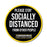 Please Stay Socially Distanced, Vinyl Circular Sticker, 10 pack – 105mm and 300mm - | SG World