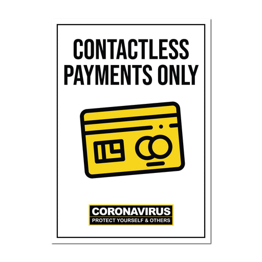 Contactless Payments Only, Window Signs For Shops, Pubs, Restaurants & Hotels - | SG World