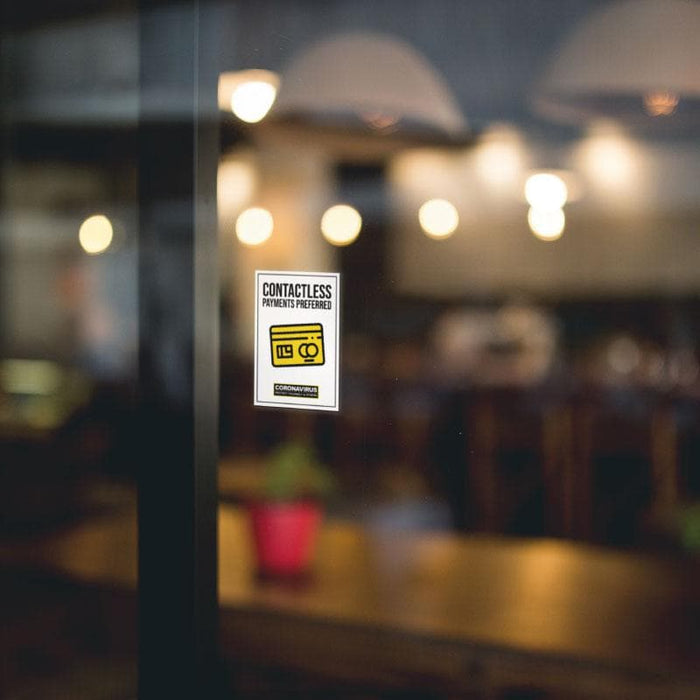 Contactless Payments Preferred, Window Signs For Shops, Pubs & Hotels - | SG World