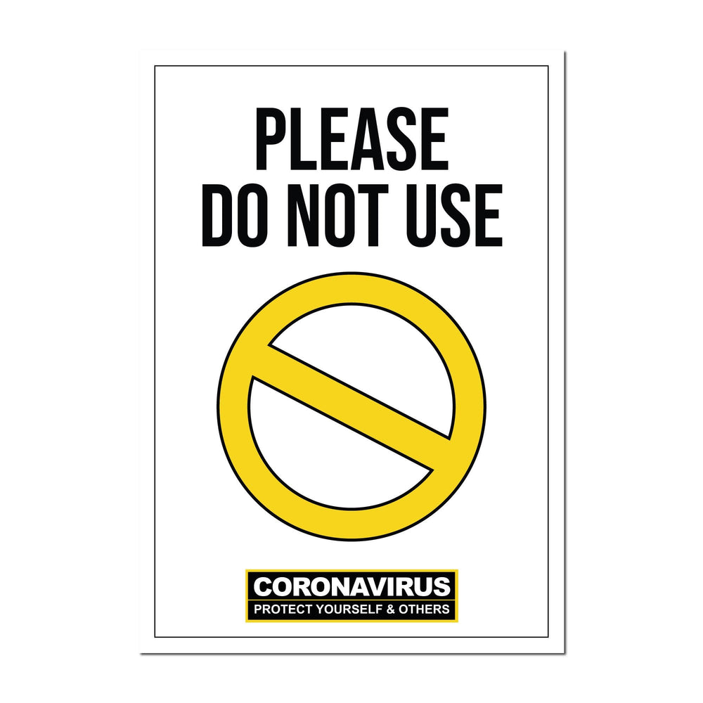 Please Do Not Use, Window Signs For Shops, Pubs, Restaurants & Hotels - | SG World