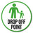 School Drop Off Point, Outdoor Floor Signage - 60cm Diameter, Multiple Colours Available - | SG World