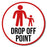 School Drop Off Point, Outdoor Floor Signage - 60cm Diameter, Multiple Colours Available - | SG World