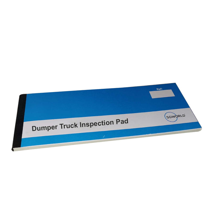 Dumper Truck Pre-Use Visual Inspection Checklist (Pad of 30) | SG World