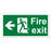 Fire Exit, Man and Arrow, Left Safety Sign