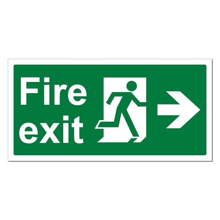 Fire Exit, Man and Arrow, Right Safety Sign
