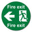 Fire Exit Left Arrow Floor Safety Sign