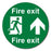 Fire Exit Up Arrow Floor Safety Sign