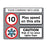 10 MPH Ice Warning Flashing LED Safety Sign (Grey HS3)  - add your logo