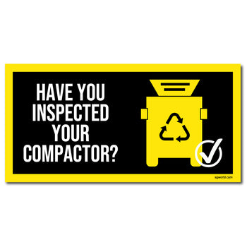 Have You Remembered to Inspect Your Compactor? PVC Banner 750 x 1500mm