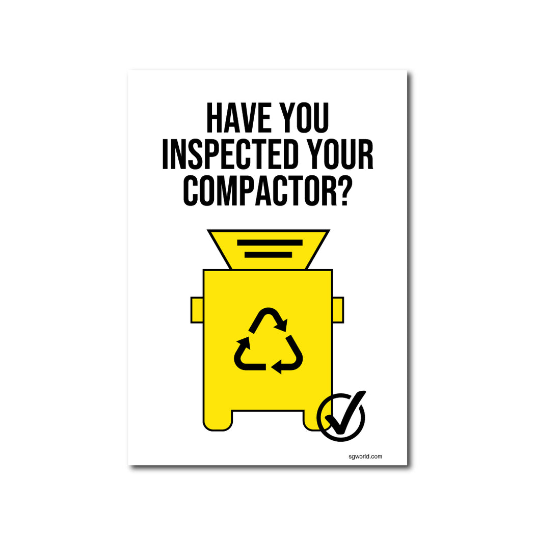 Inspection Reminder Signs and Checklist Companion Signs | SG World Page ...