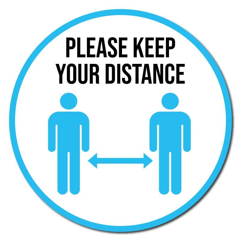 Please Keep Your Distance, Carpet Stickers - | SG World