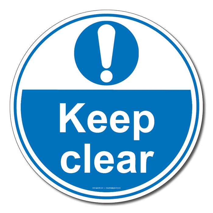 Keep Clear Floor Safety Sign