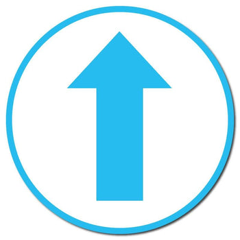 Arrow, Indoor Circle Floor Signage, 300mm Diameter (Pack of 5) - Multiple Colours Available - | SG World