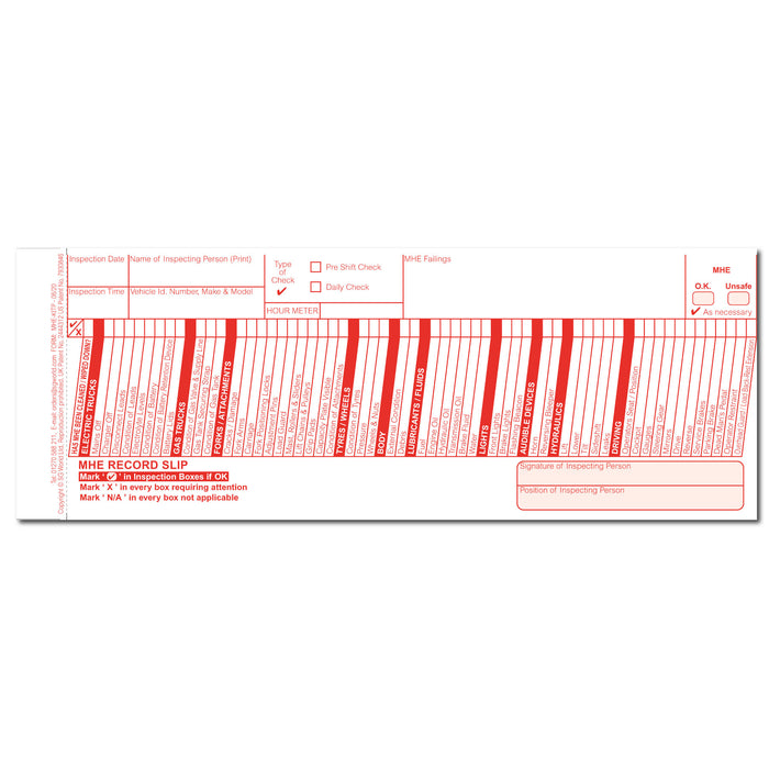 Va Material Handler Inprocessing Checklist Template Material Handling Equipment Pre-Use Visual | SG World | SG World
