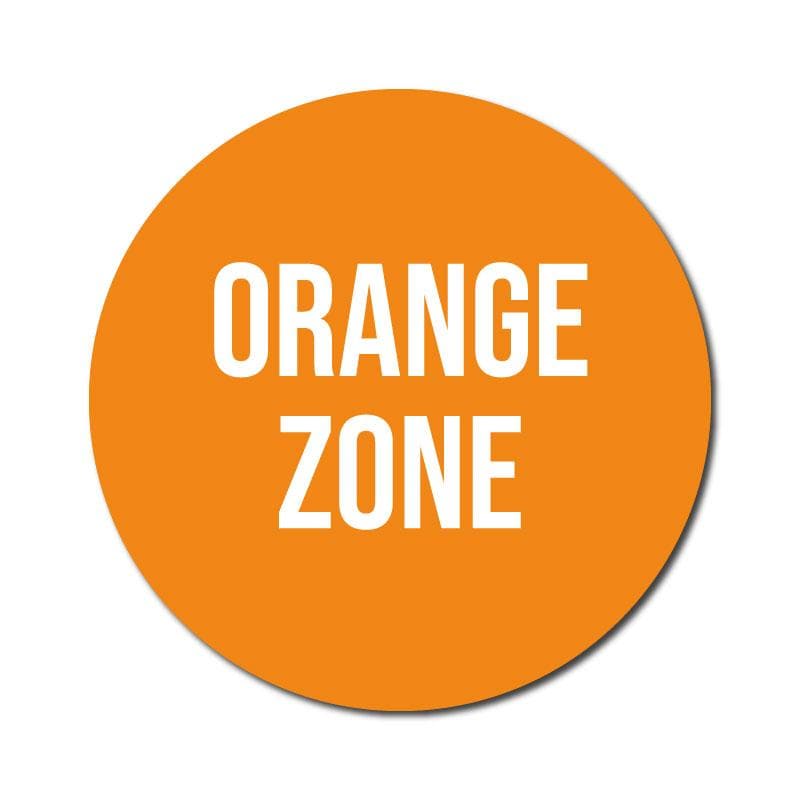 Zone Colours, Vinyl Circular Sticker, 10 pack 105mm and 300mm, Vario