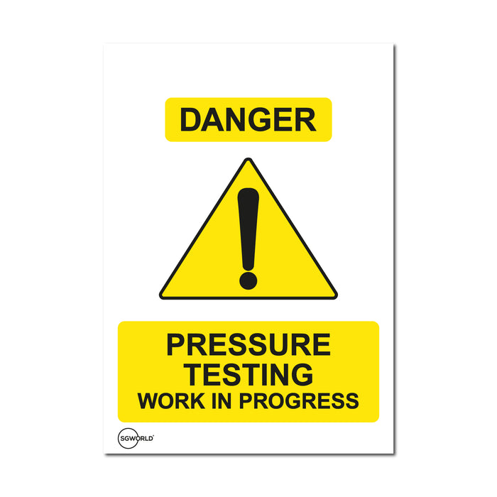 Pressure Testing Permit to Work (Packs of 5)