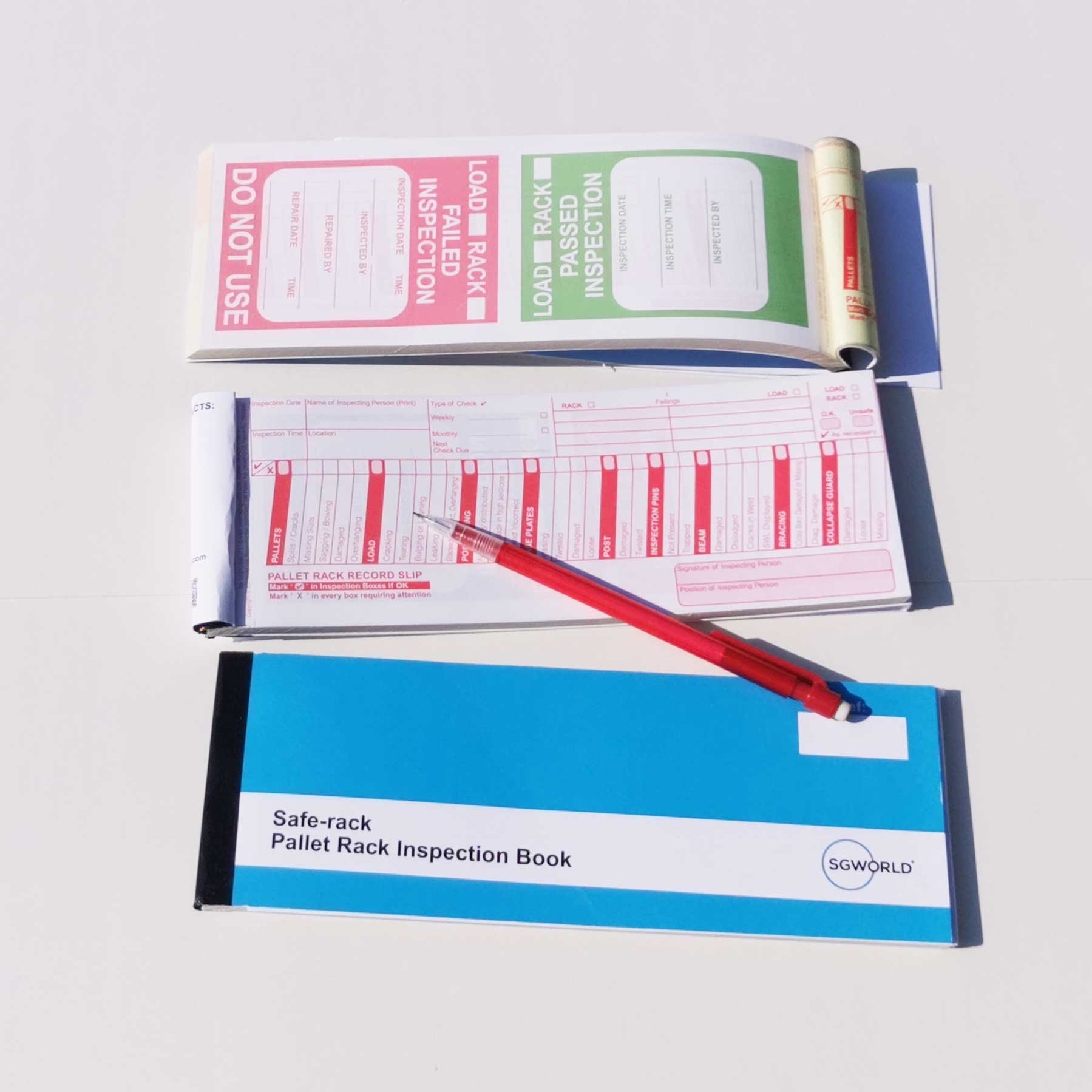 Pallet Racking Pre-Use (Daily) Inspection Checklist System (Pad of 30 ...