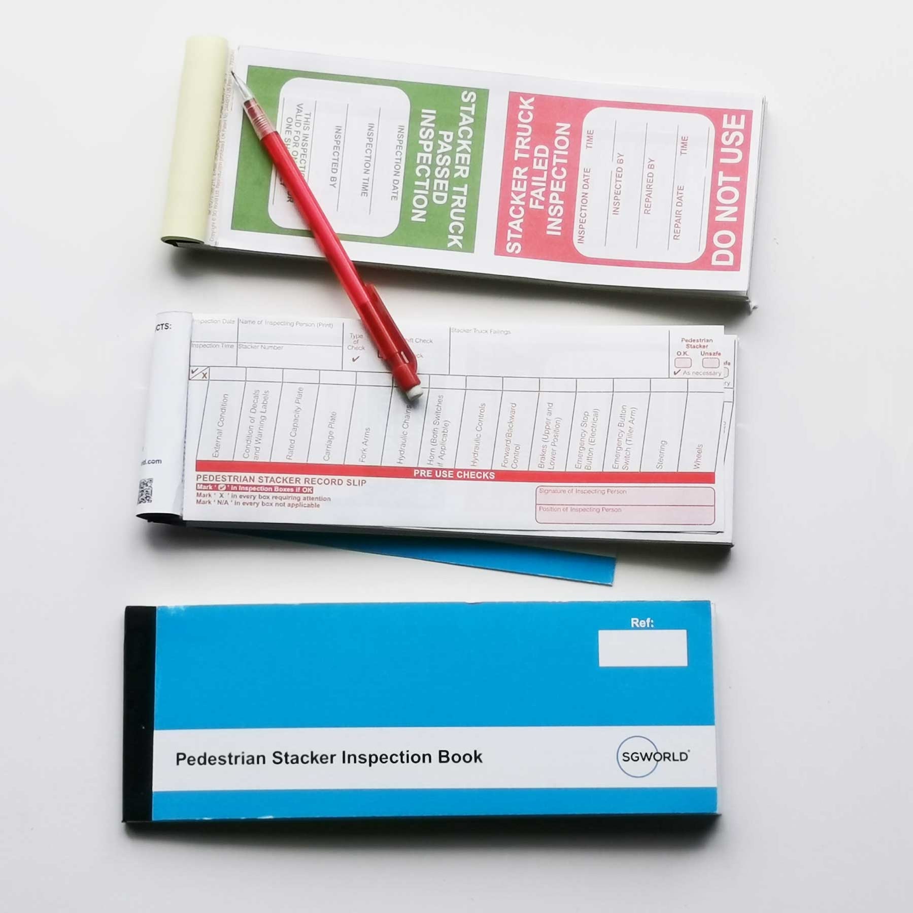 Hand Stacker Checklist Pedestrian Stacker Pre-Use Visual Inspection Checklist (pad of 30 ...