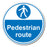 Pedestrians Route Floor Safety Sign