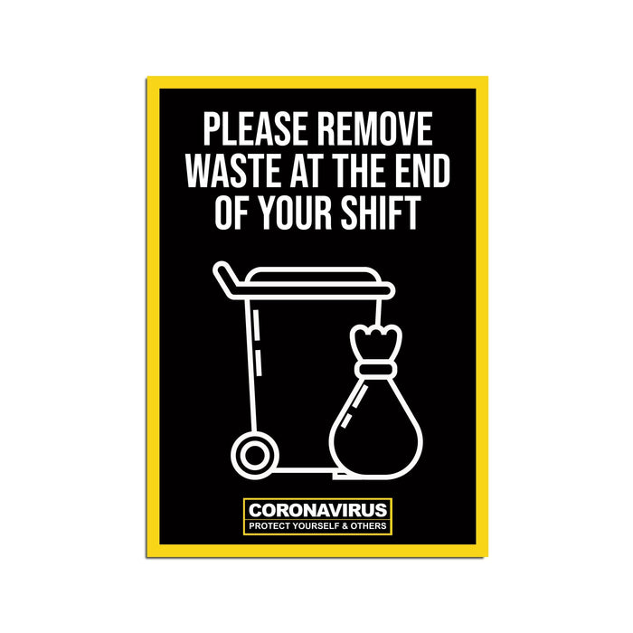 Please Remove Waste Poster Warehouse & Factory Safety Sign (Pack of 5) - | SG World