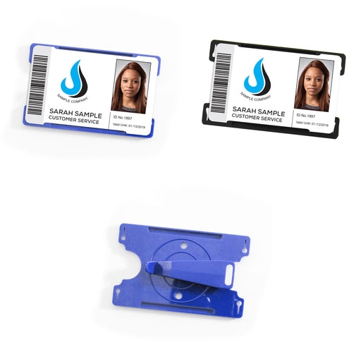 Coloured ID Card Holder Rotating Clip (Packs of 10)