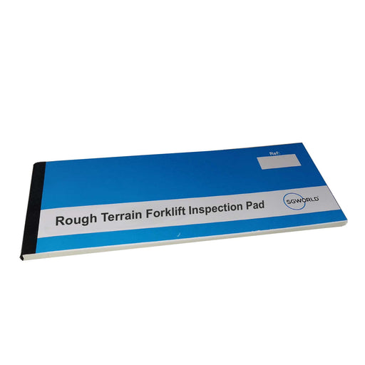 Rough Terrain Fork Lift Truck Pre-Use Visual Inspection Checklist (Pad of 30)