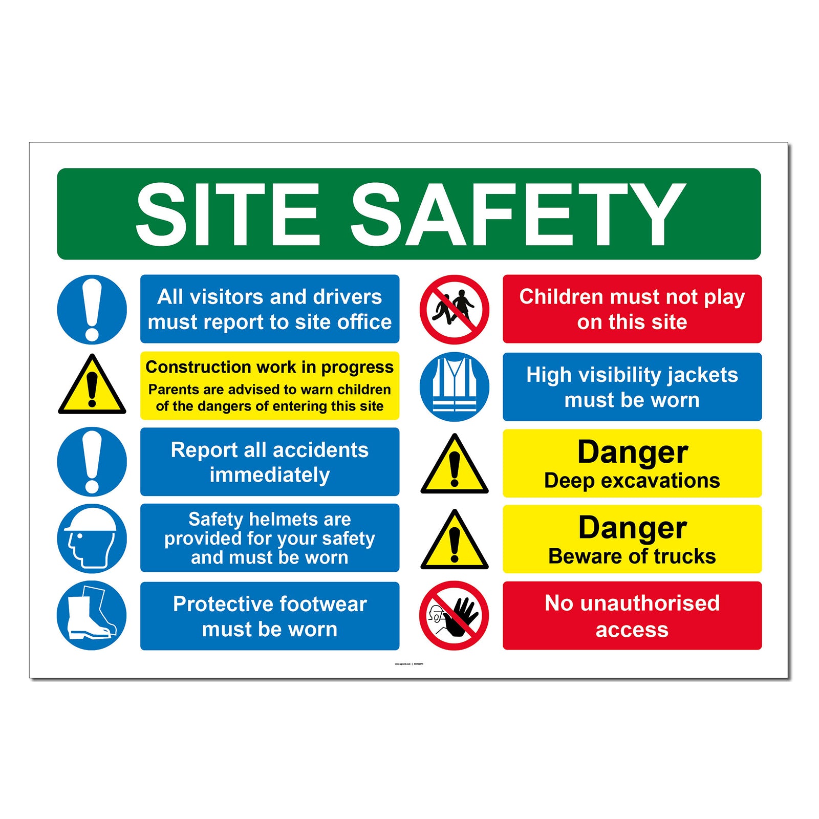 Construction Site Safety Sign SG World SG World Construction Site Safety Sign SG World SG World